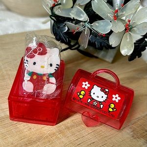 🖤1998 Sanrio Hello kitty eraser and case